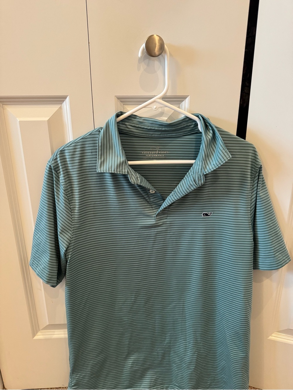 Vineyard Vines Men’s Green Striped Polo
